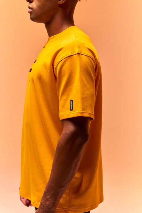 Bullshake 247 Kanji Cotton Oversized Tee - Tangelo