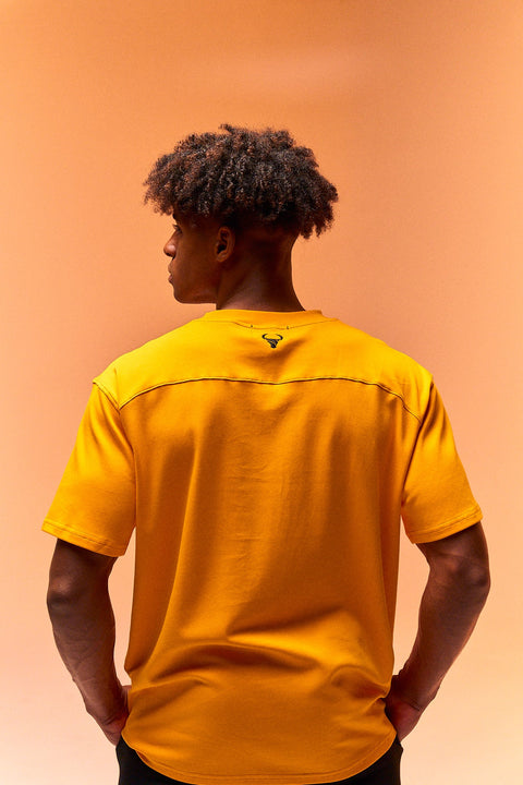 Bullshake 247 Kanji Cotton Oversized Tee - Tangelo