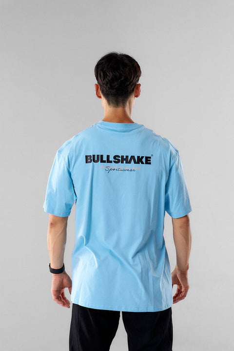 Bullshake Oversized Sports Tee - Sky Blue