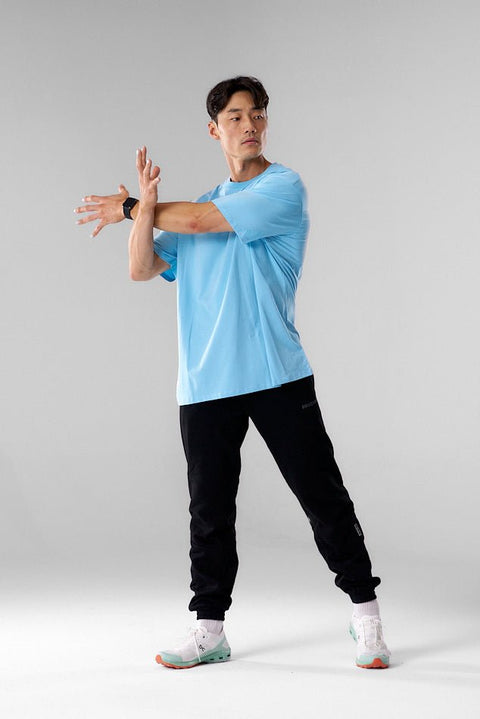 Bullshake Oversized Sports Tee - Sky Blue