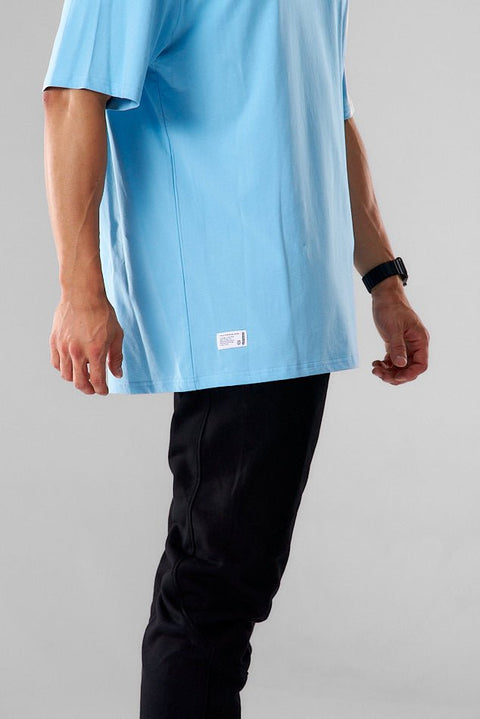 Bullshake Oversized Sports Tee - Sky Blue