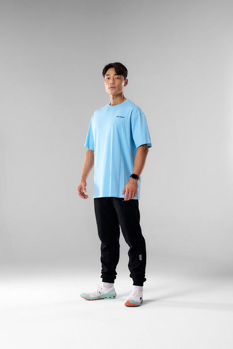 Bullshake Oversized Sports Tee - Sky Blue