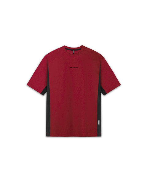 Bullshake Mesh Panel Oversized Training Tee - Red