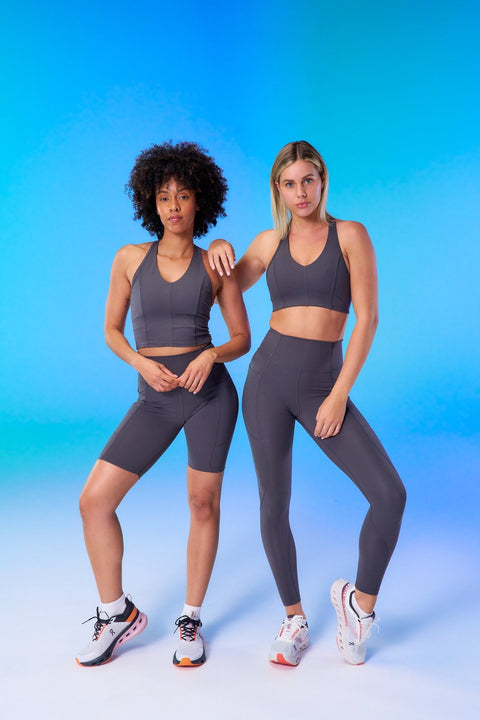 Bullshake Performance Flex Longline Bra - Gray