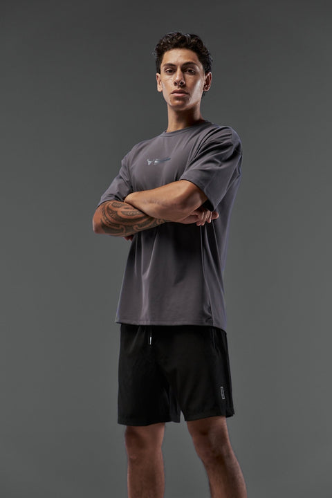 Bullshake Performance Flex Oversized Top - Gray