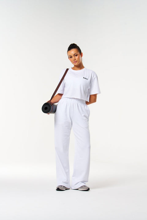 BULLSHAKE - Bullshake Bloom Crop Top - White - BULLSHAKE - TRAINING TEE