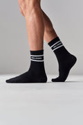 BULLSHAKE - Crew Throwback Sock - Black - BULLSHAKE - SOCKS