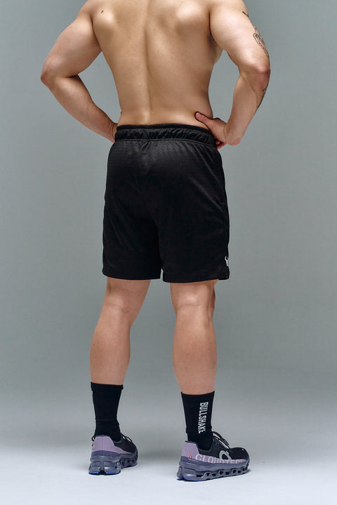 BULLSHAKE - Lightweight Mesh Shorts - Stone Black - BULLSHAKE - TRAINING SHORTS