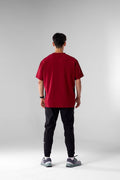 BULLSHAKE - Mesh Panel Oversized Training Tee - Red - BULLSHAKE - OVERSIZED TEE