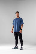 BULLSHAKE - Mesh Panel Oversized Training Tee - Stone Blue - BULLSHAKE - OVERSIZED TEE