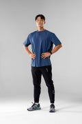 BULLSHAKE - Mesh Panel Oversized Training Tee - Stone Blue - BULLSHAKE - OVERSIZED TEE