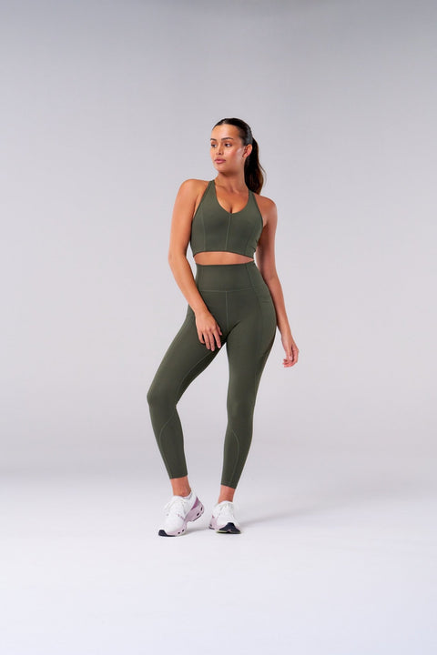 BULLSHAKE - Performance Flex Bra - Olive - BULLSHAKE - SPORTS BRA