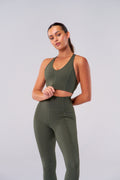 BULLSHAKE - Performance Flex Bra - Olive - BULLSHAKE - SPORTS BRA