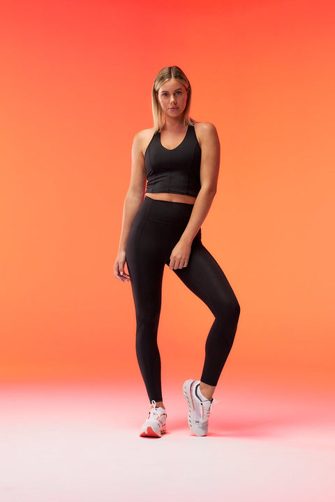 BULLSHAKE - Performance Flex Longline Bra - Black - BULLSHAKE - SPORTS BRA