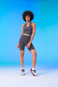 BULLSHAKE - Performance Flex Longline Bra - Gray - BULLSHAKE - SPORTS BRA