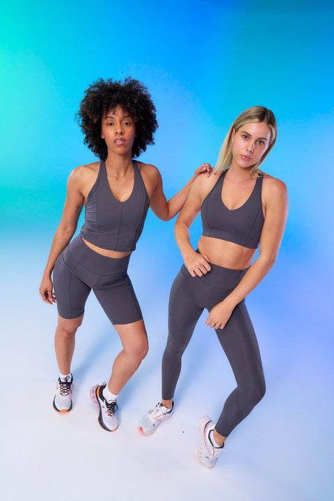 BULLSHAKE - Performance Flex Longline Bra - Gray - BULLSHAKE - SPORTS BRA