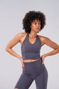 BULLSHAKE - Performance Flex Longline Bra - Gray - BULLSHAKE - SPORTS BRA