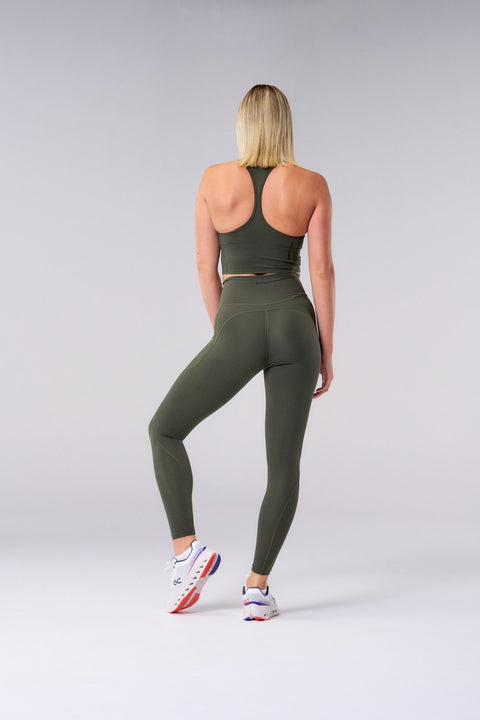 BULLSHAKE - Performance Flex Longline Bra - Olive - BULLSHAKE - SPORTS BRA