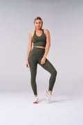 BULLSHAKE - Performance Flex Longline Bra - Olive - BULLSHAKE - SPORTS BRA