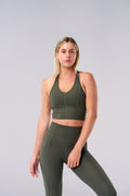 BULLSHAKE - Performance Flex Longline Bra - Olive - BULLSHAKE - SPORTS BRA